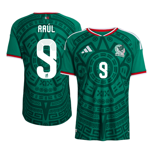 Camiseta de local de México para hombre, Raúl #9, versión Copa Mundial 2026 - Ajuste entallado