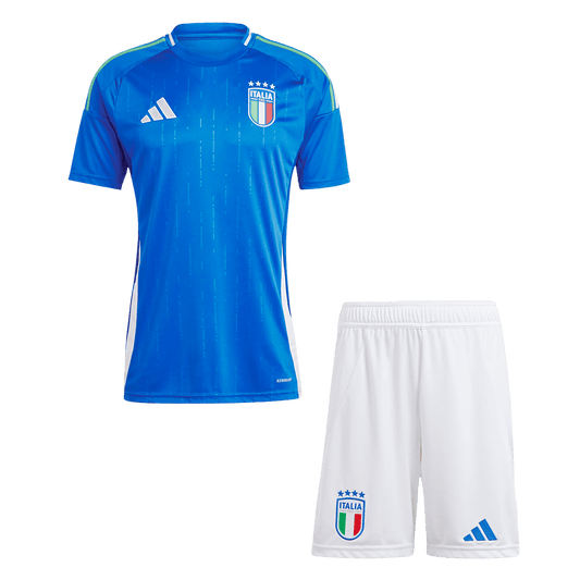Kit de fútbol local de Italia (camiseta y pantalón corto) para la Eurocopa 2024
