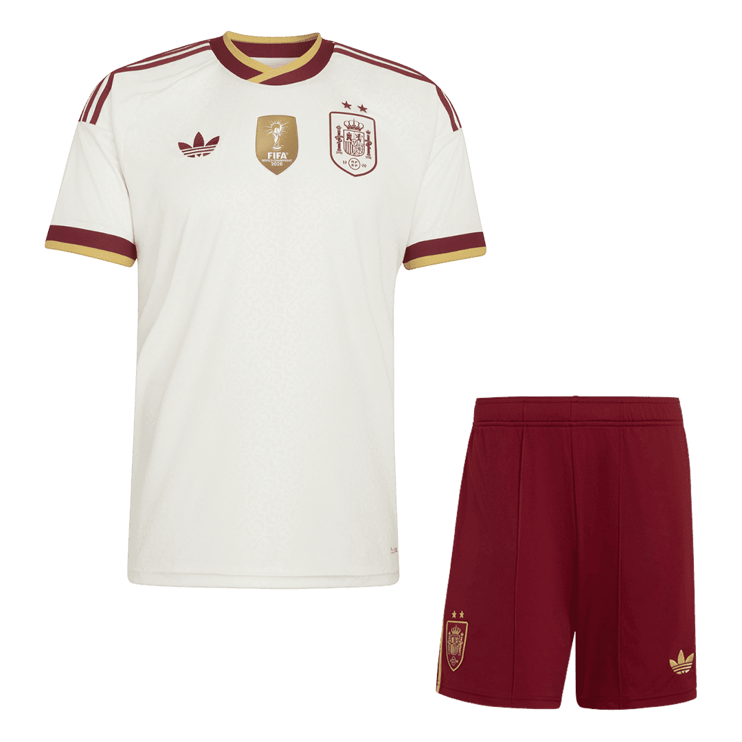 Conjunto de visitante de España para el Mundial 2026 para niños - Edición Campeones