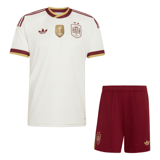 Conjunto de visitante de España para el Mundial 2026 para niños - Edición Campeones