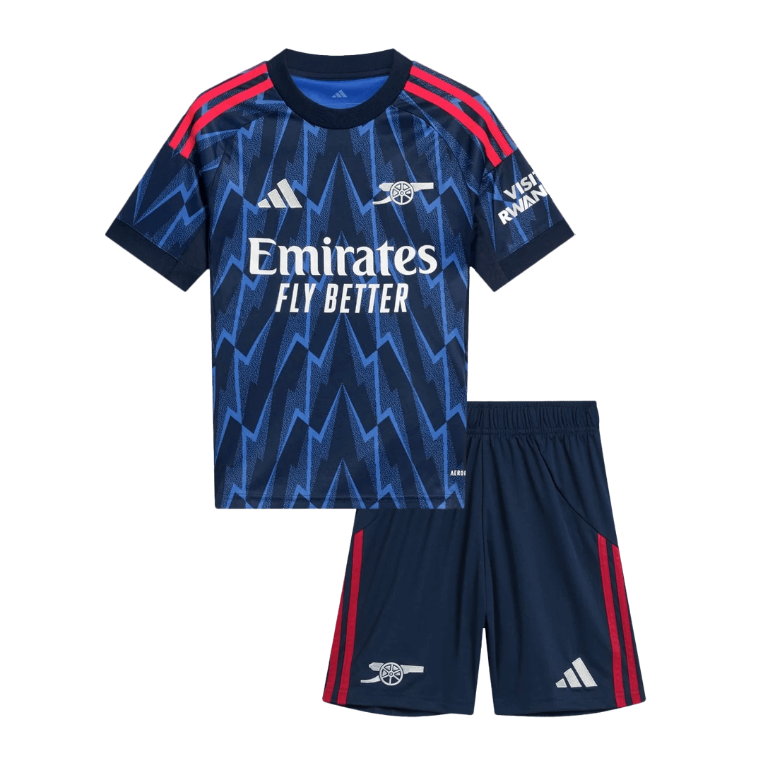 Kit de visitante del Arsenal para niño (Kit y pantalón corto) 2025/26, azul