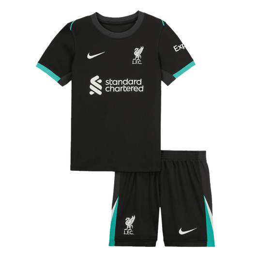 Kit de fútbol visitante del Liverpool para niños (camiseta y pantalón corto)