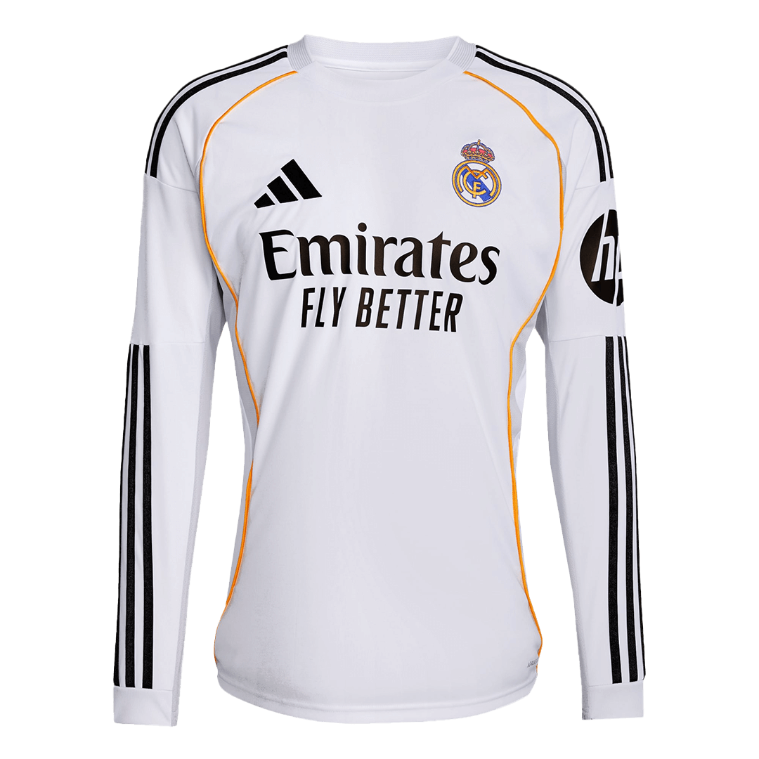 Camiseta de fútbol local del Real Madrid 2025/26 de manga larga