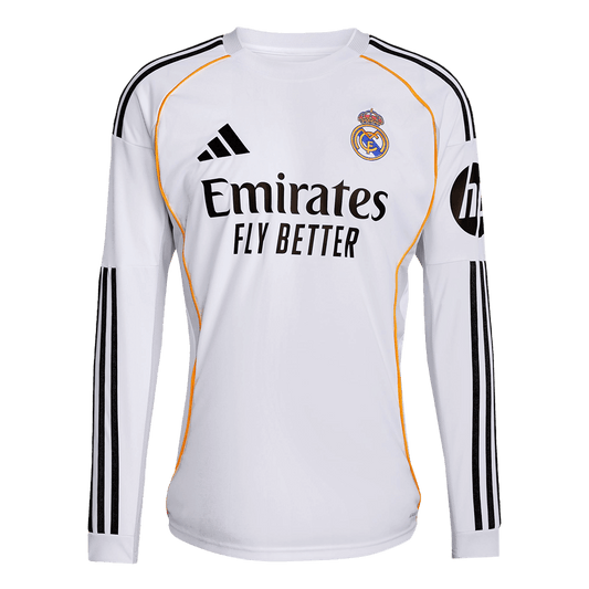 Camiseta de fútbol local del Real Madrid 2025/26 de manga larga