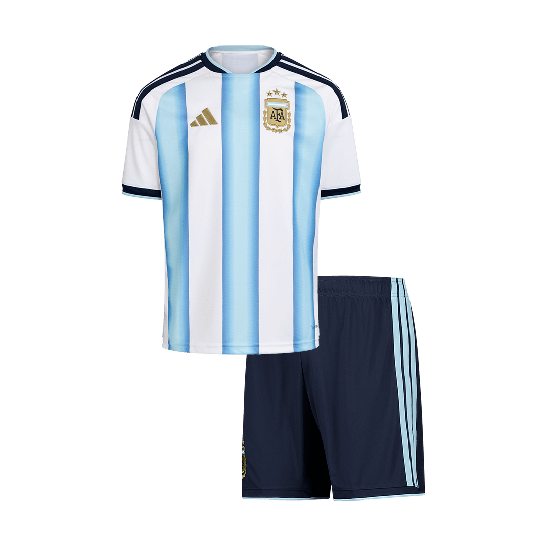 Kit de fútbol local de Argentina para niños (Kit y pantalón corto) Copa Mundial 2026
