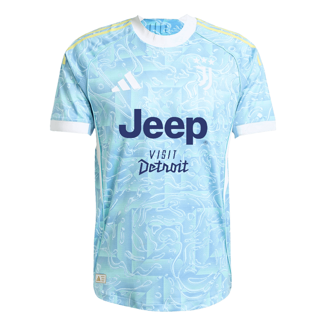 Camiseta de fútbol auténtica de visitante de la Juventus 2025/26 azul