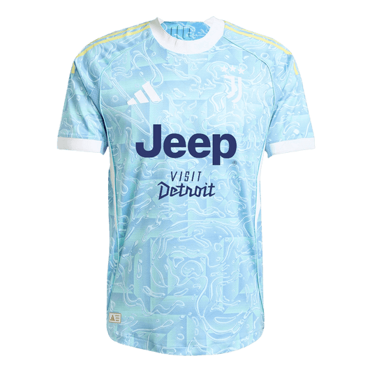 Camiseta de fútbol auténtica de visitante de la Juventus 2025/26 azul