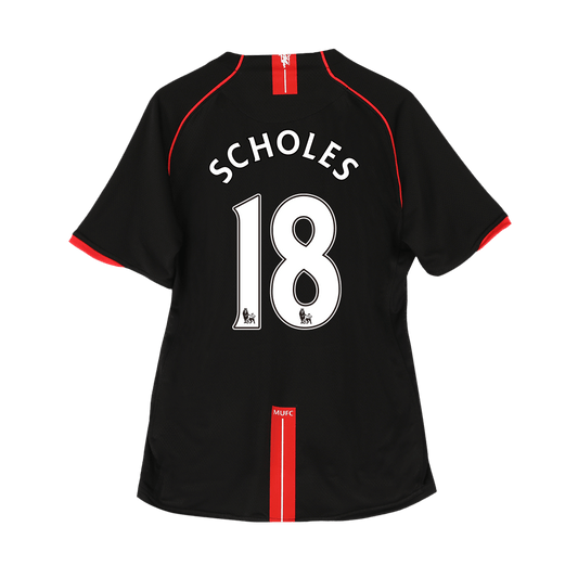 Camiseta de fútbol retro de visitante del Manchester United SCHOLES #18 2007/08