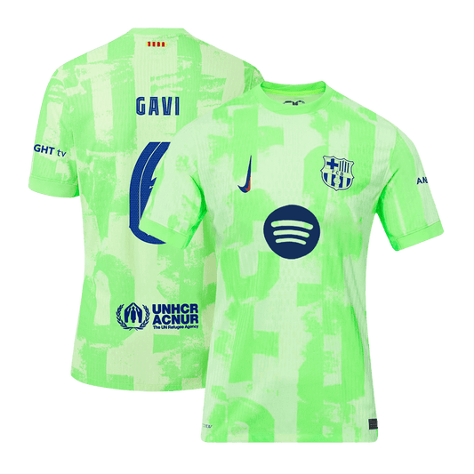 Camiseta de fútbol GAVI #6 del Barcelona 2024/25 (tercera equipación) - UCL (logotipo de Spotify sin texto)