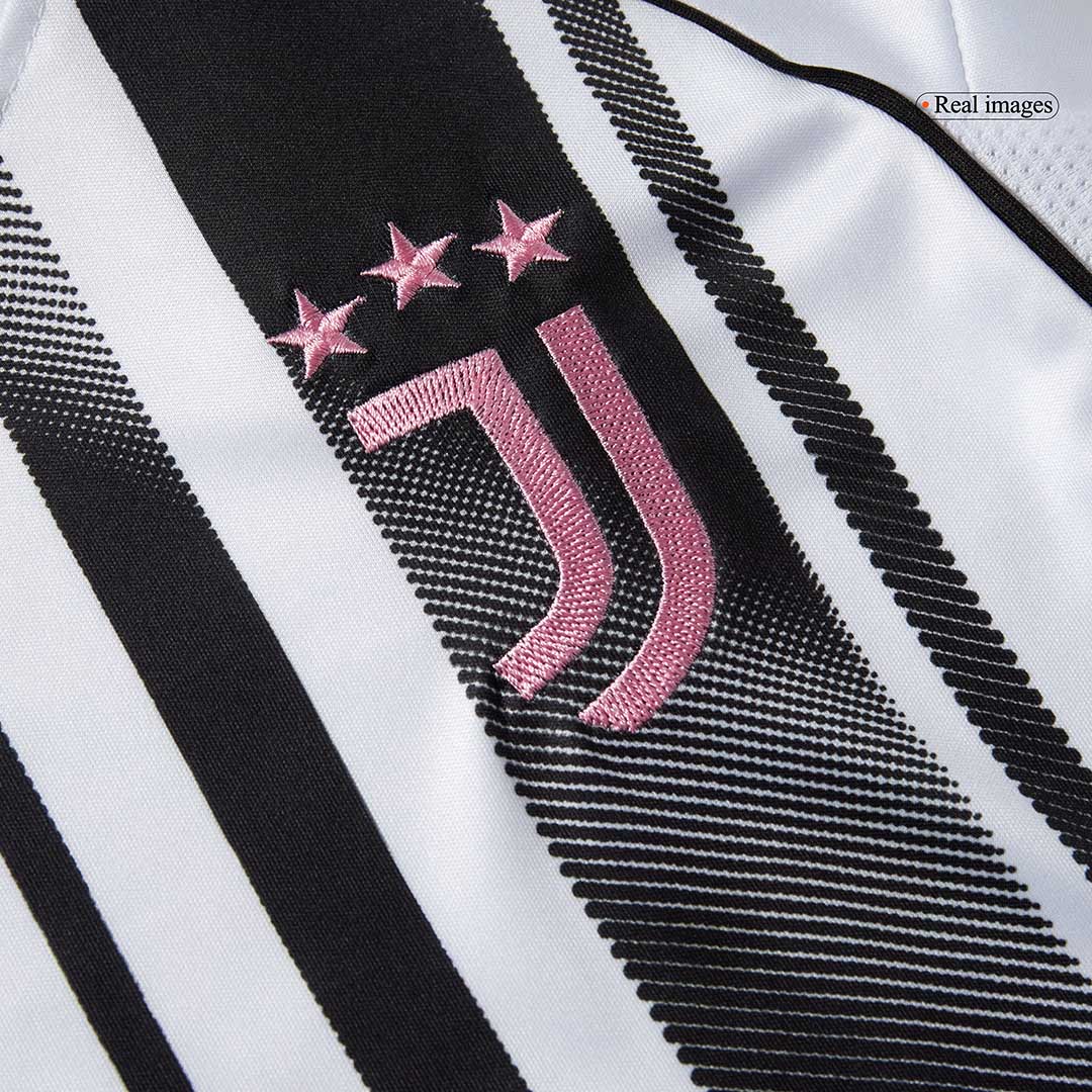Kit de camiseta de fútbol local de la Juventus para niños (camiseta, pantalón corto y calcetines) 2025/26 (negro y blanco)