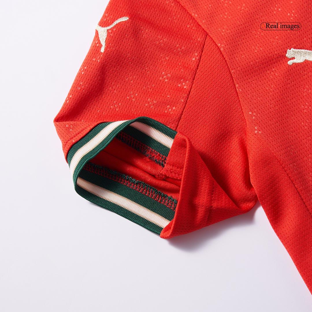 Kit de fútbol local de Portugal para niños (Kit y pantalón corto) 2025, color rojo