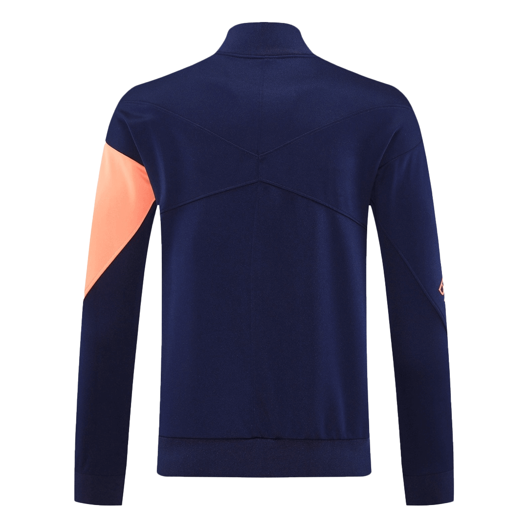 Kit de entrenamiento del Barcelona 25/26 (Chaqueta + Pantalón) Azul Marino y Naranja