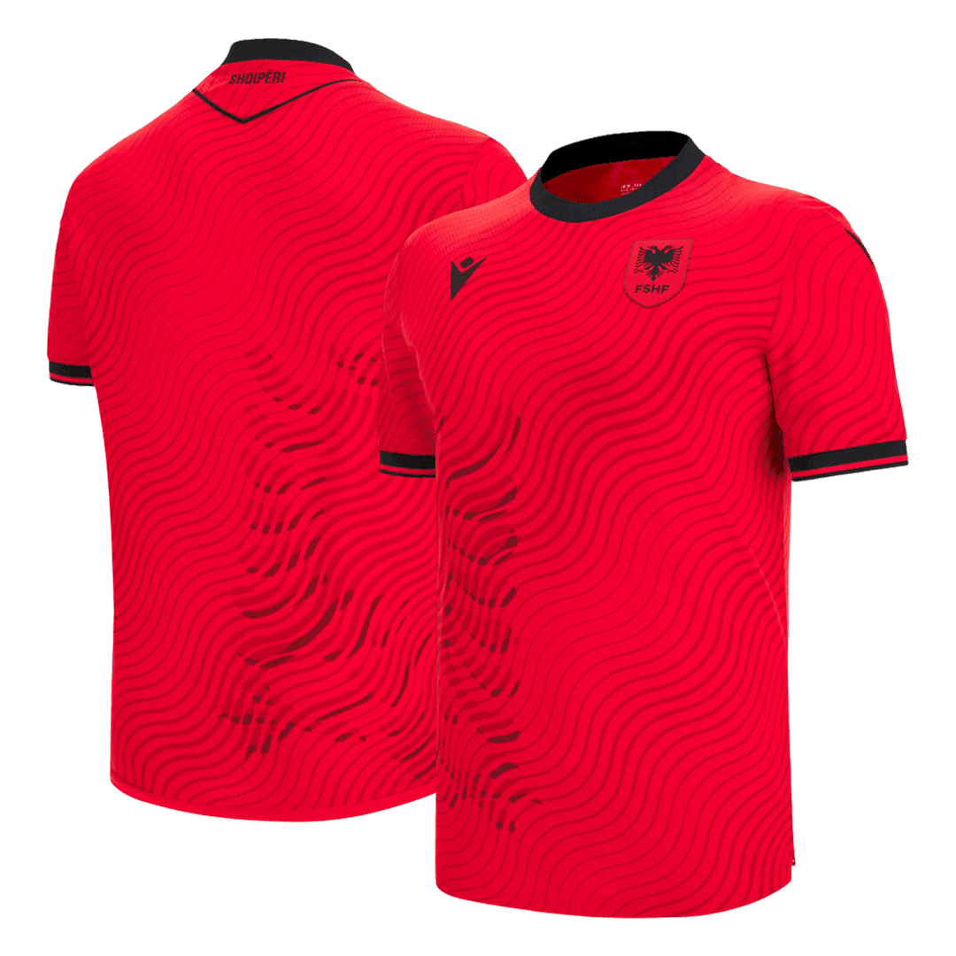 Camiseta de local de Albania para el Mundial 2026, color rojo.