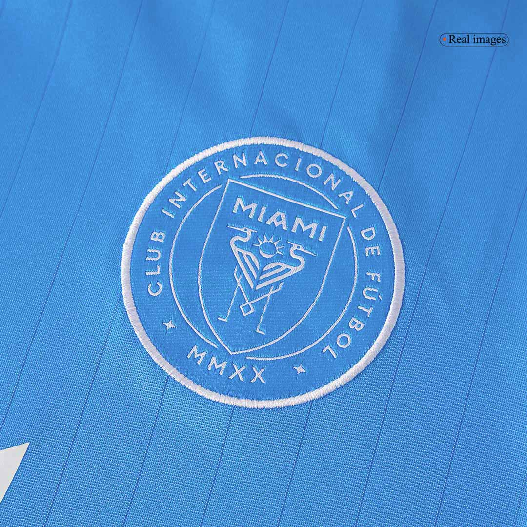 Kit de fútbol de visitante del Inter Miami (camiseta y pantalones cortos) 2025, azul