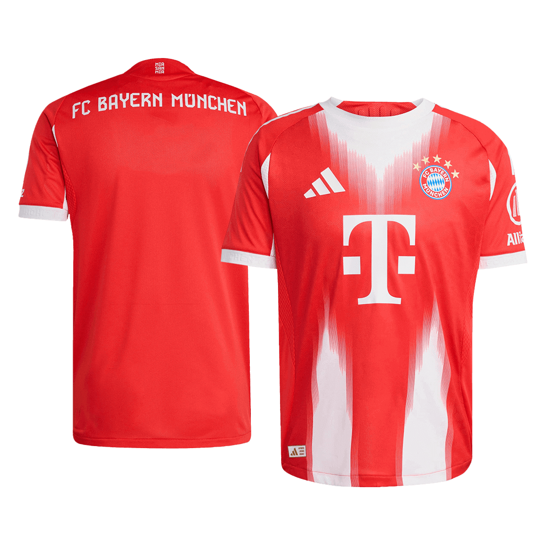 Camiseta de fútbol local auténtica del Bayern Múnich 2025/26, roja