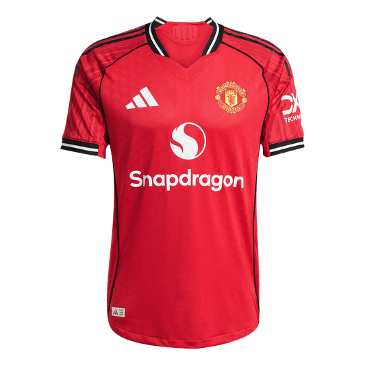 Camiseta de fútbol local auténtica del Manchester United 2025/26, roja