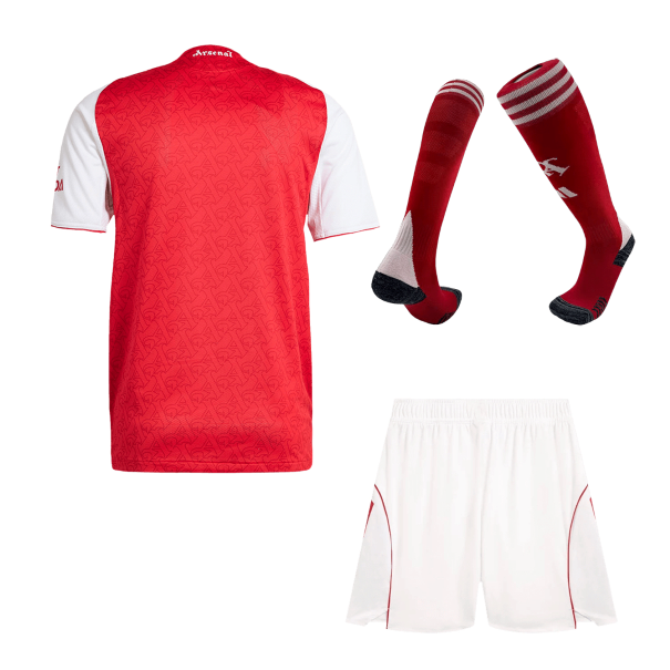 Kit de fútbol local auténtica del Arsenal (Kit, pantalón corto y medias) 2025/26