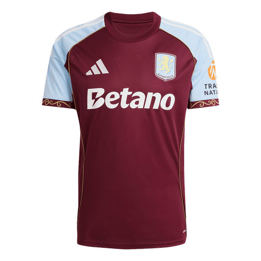 Camiseta de fútbol local del Aston Villa 25/26 roja