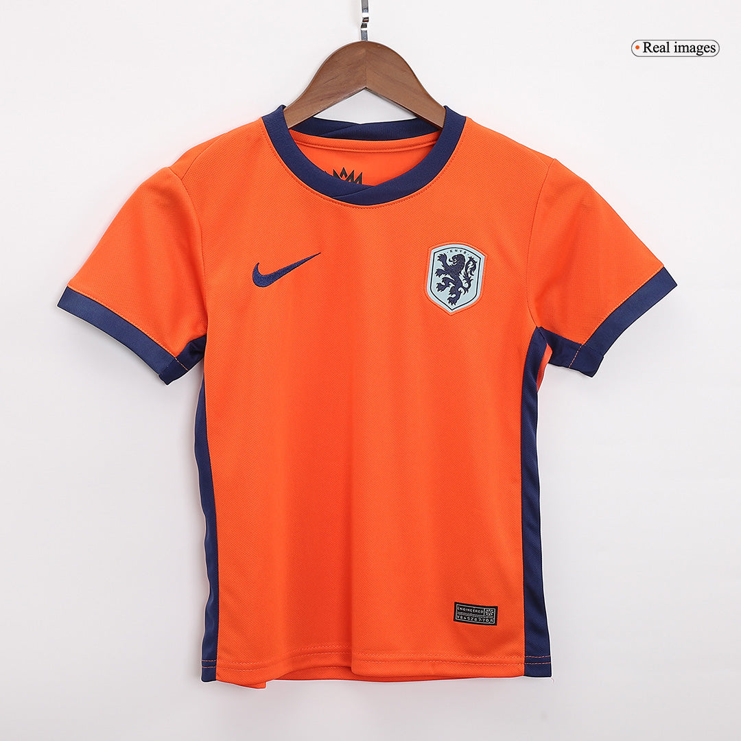Kit de fútbol local de Países Bajos para niños (Kit, pantalón corto y medias) para la Eurocopa 2024