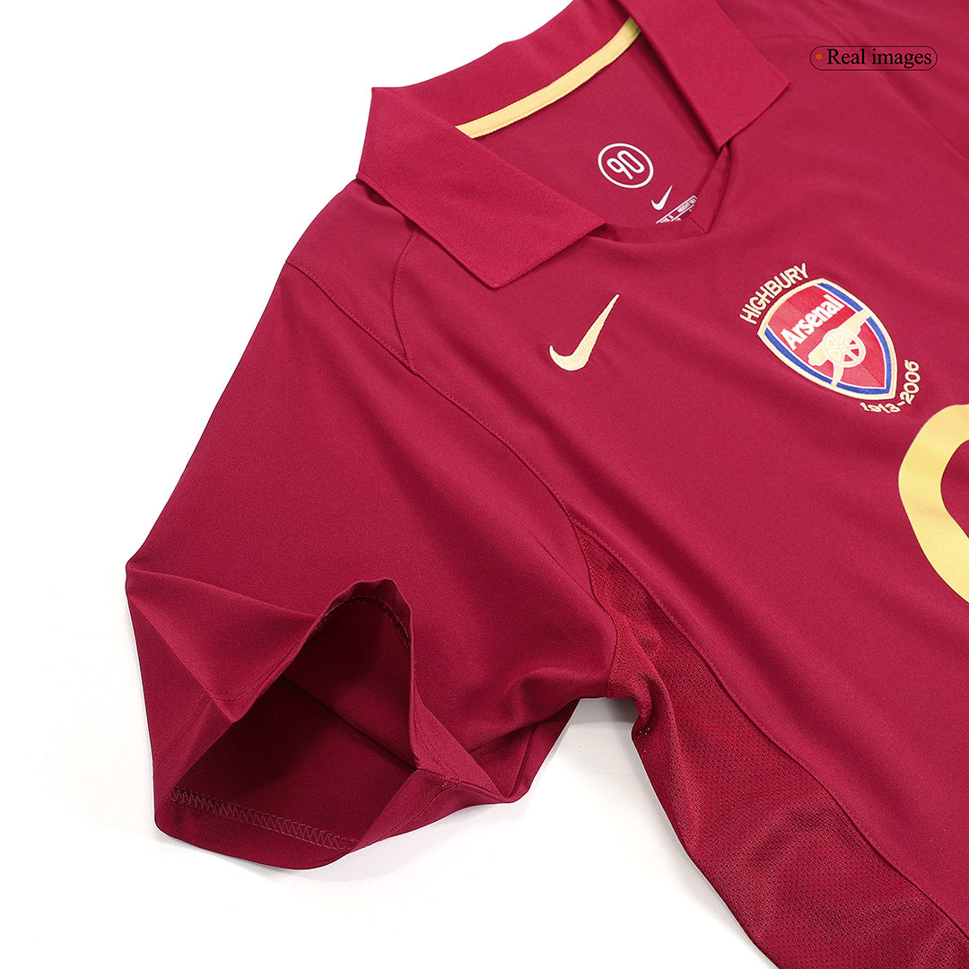 Camiseta de fútbol retro BERGKAMP #10 2005/06 Arsenal local