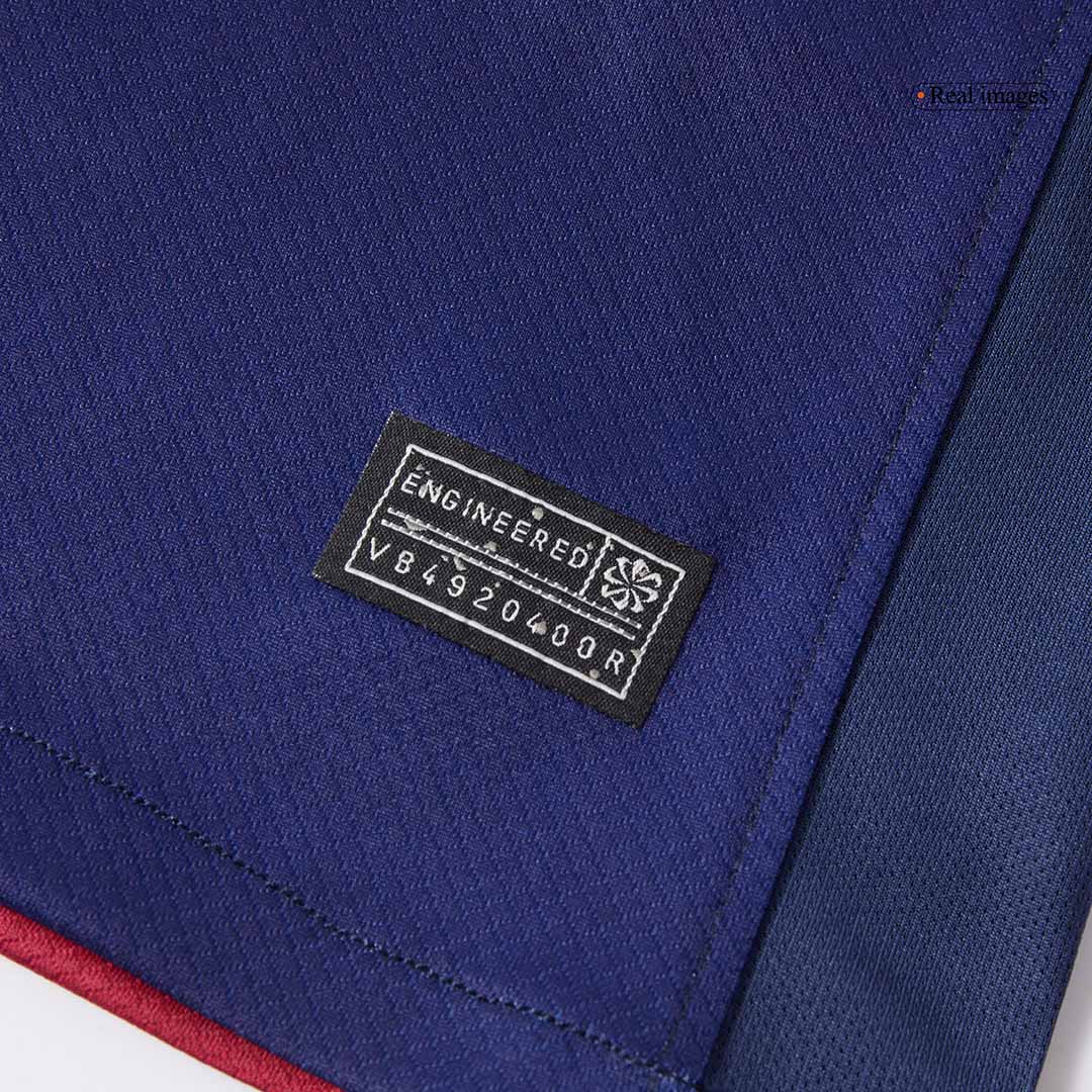 Kit de fútbol local del Barcelona x Coldplay para niños (camiseta y pantalón corto) 2024/25, rojo y azul