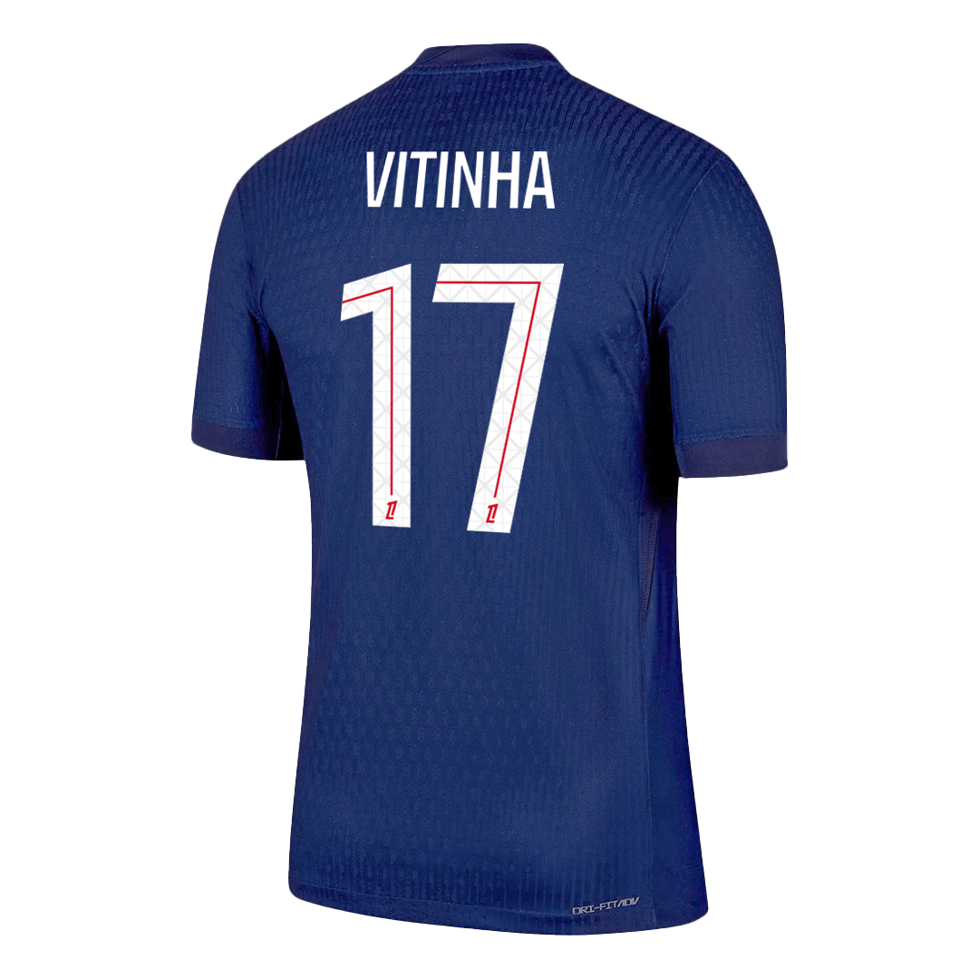 Camiseta de fútbol local auténtica VITINHA #17 del PSG 2025/26