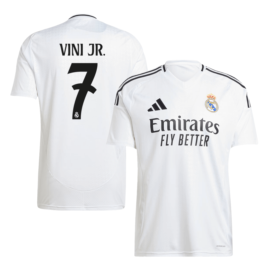 Camiseta de fútbol local VINI JR. #7 del Real Madrid (grande)