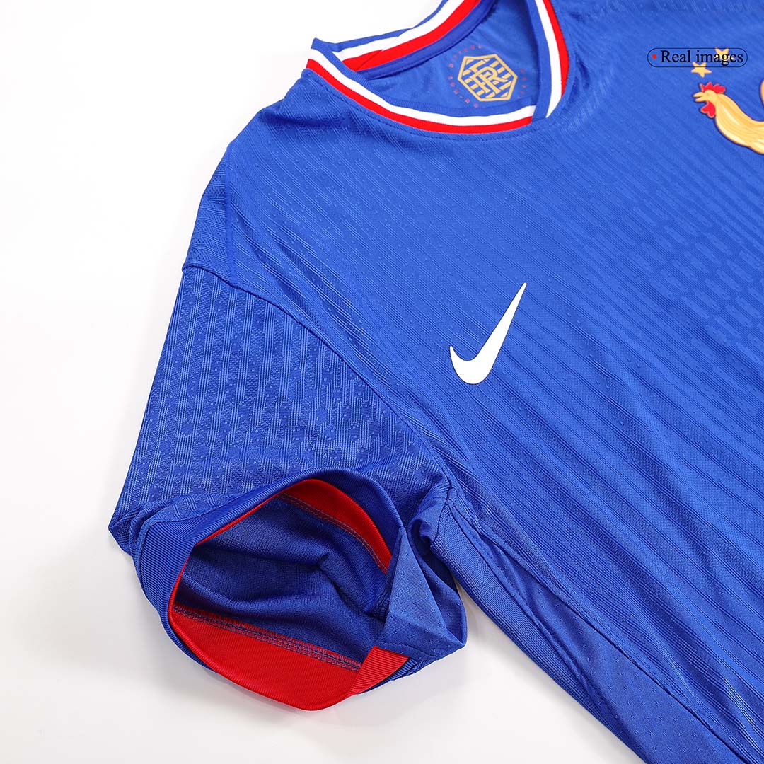 Camiseta de fútbol local auténtica de Francia MBAPPÉ #10 de la Eurocopa 2024