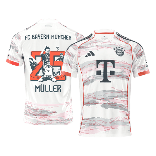 Camiseta de visitante del Bayern Múnich MÜLLER Special #25 2025/26, blanca