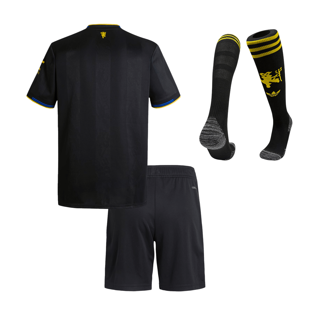 Kit de fútbol infantil de visitante del Manchester United (Kit, pantalón corto y calcetines) 2025/26