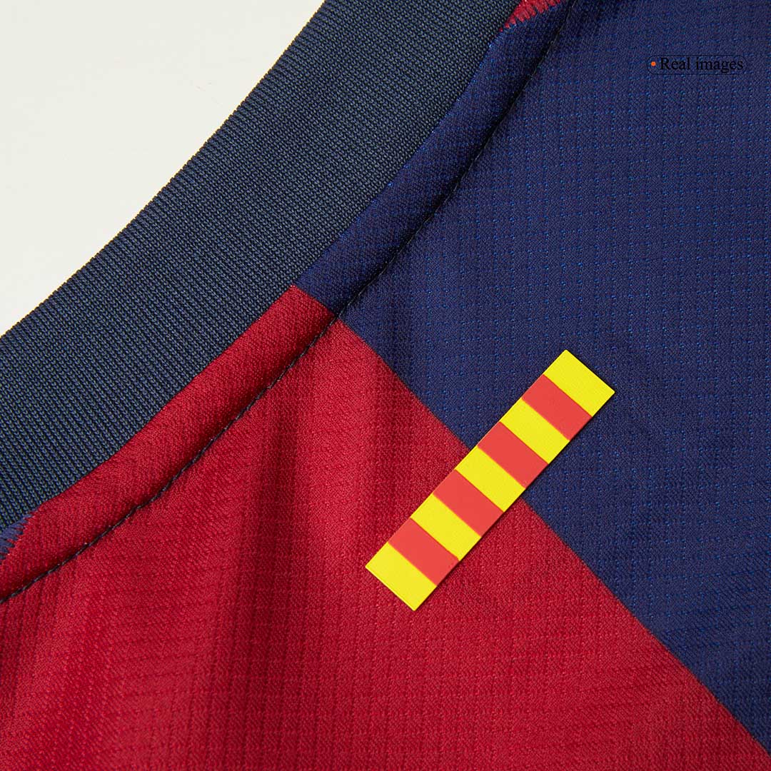 Camiseta de fútbol local del Barcelona RAPHINHA #11 2024/25, roja y azul - UCL