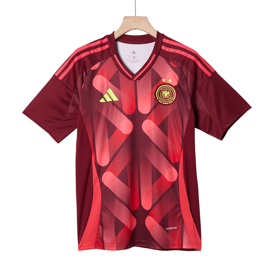 Camiseta de fútbol visitante de Alemania 2025 para hombre, roja - Eurocopa femenina
