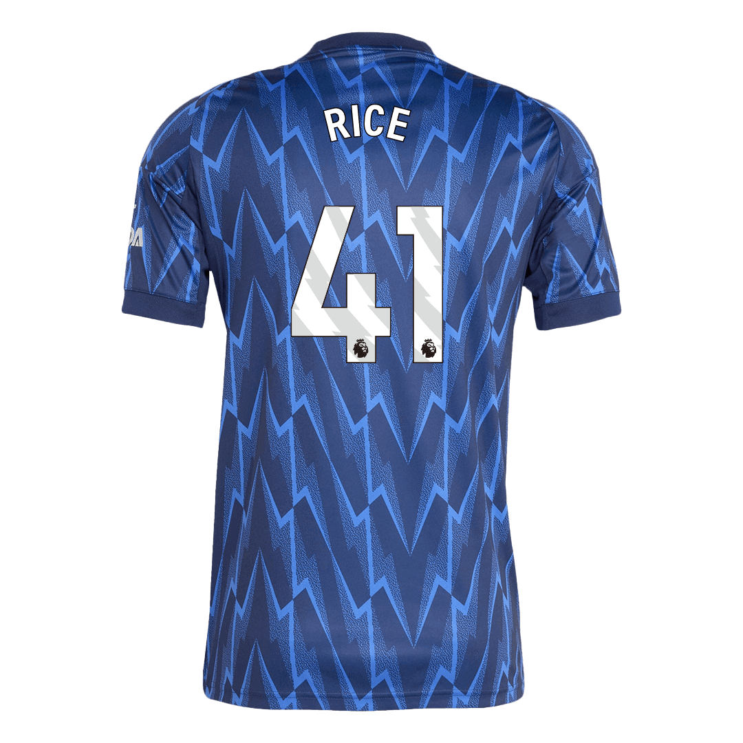 Camiseta de fútbol visitante del Arsenal RICE #41 2025/26 Azul
