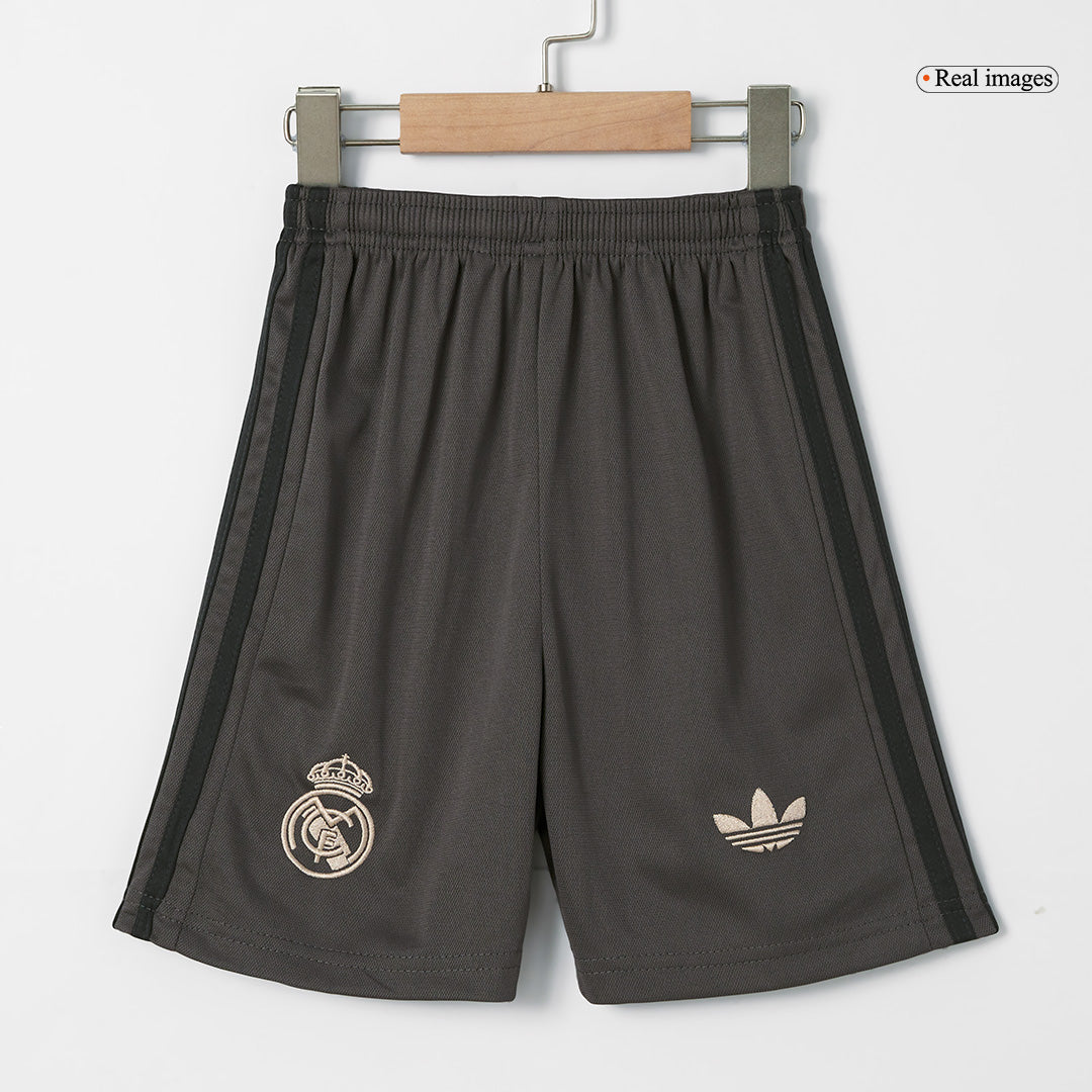 Kit de camiseta de fútbol de la tercera equipación del Real Madrid para niños