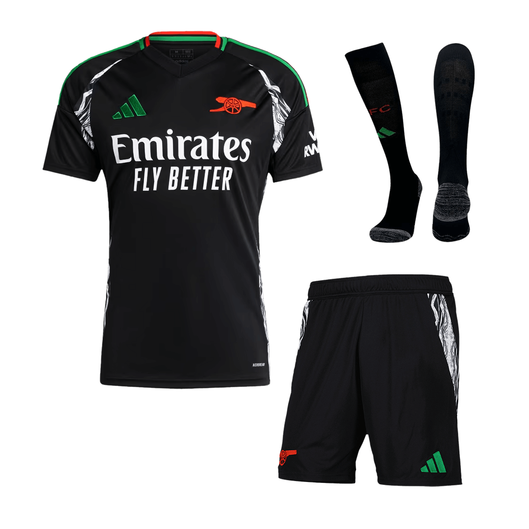 Kit de visitante del Arsenal (Kit, pantalón corto y medias) 2024/25