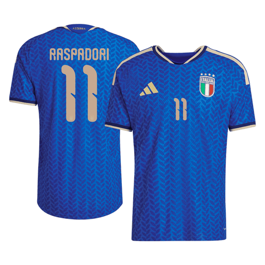 Camiseta de fútbol local auténtica de Raspadori #11 Italia 2026