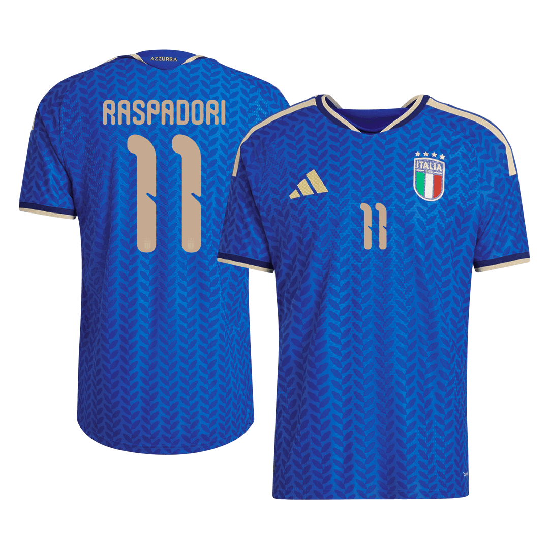 Camiseta de Italia para hombre RASPADORI #11 Local Copa Mundial 2026 - Corte ajustado