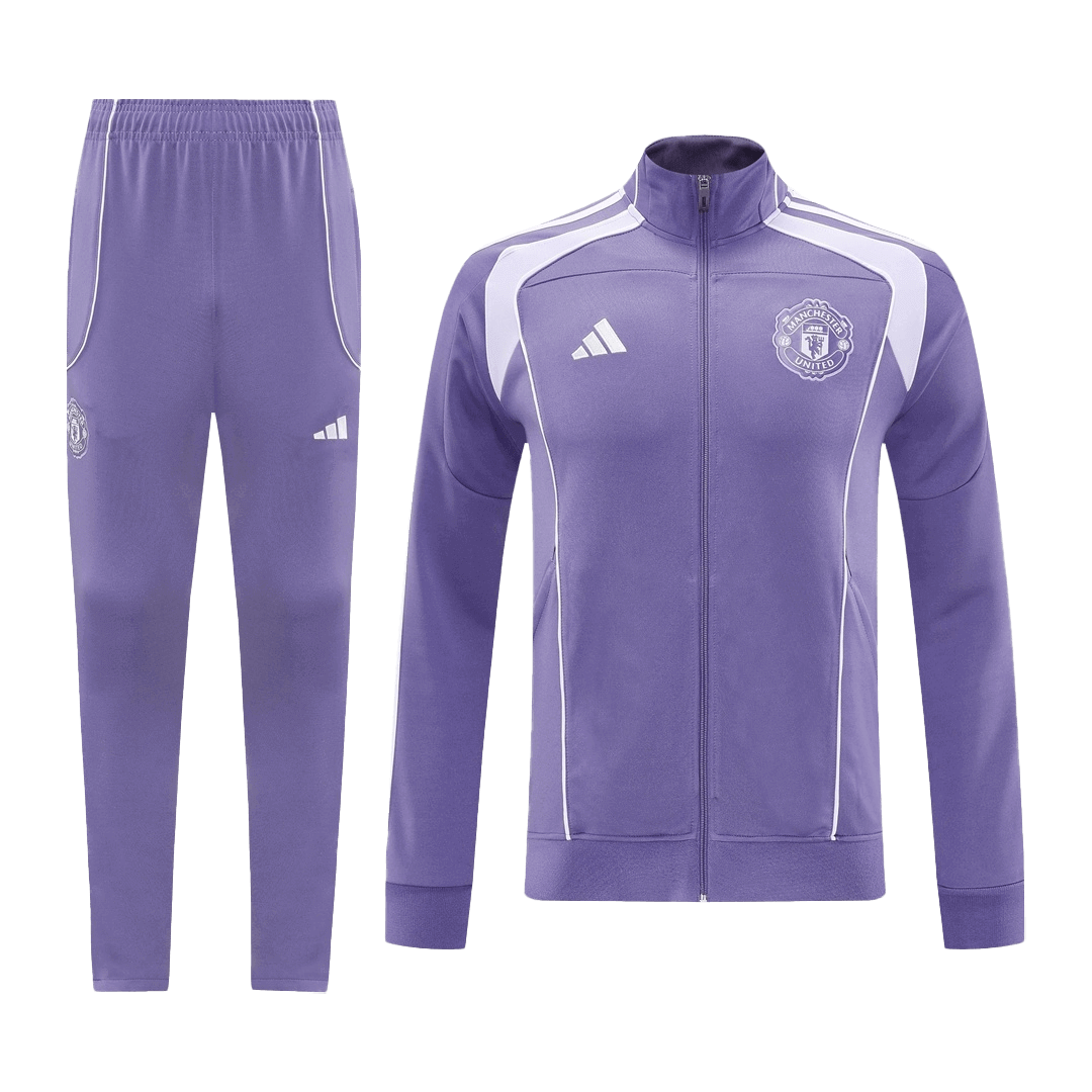 Kit de entrenamiento del Manchester United 25/26 (Chaqueta + Pantalones) Morado