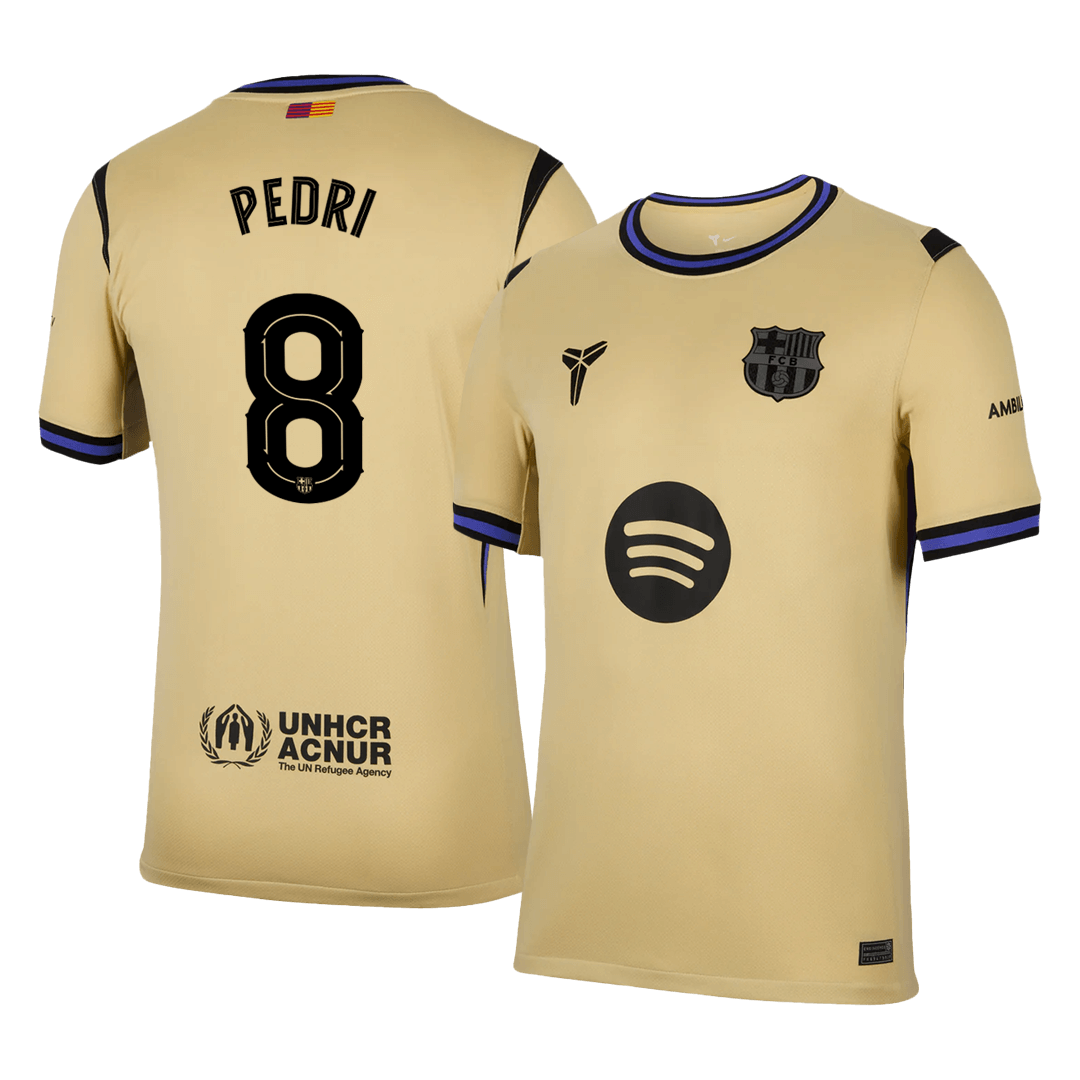 Camiseta de visitante del Barcelona PEDRI #8 2025/26, amarilla - UCL