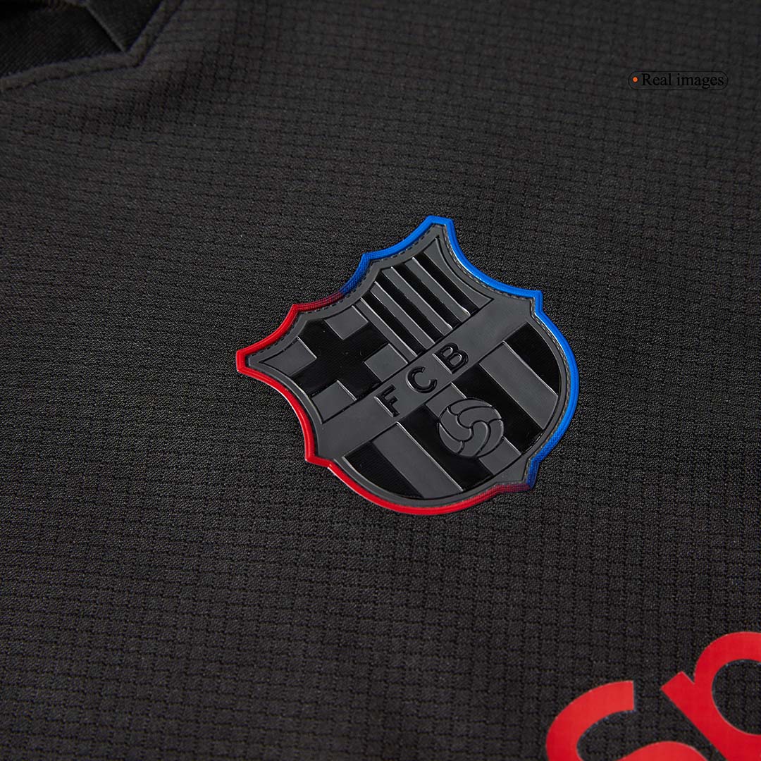 Kits de fútbol personalizados de visitante del Barcelona para niños 2024/25