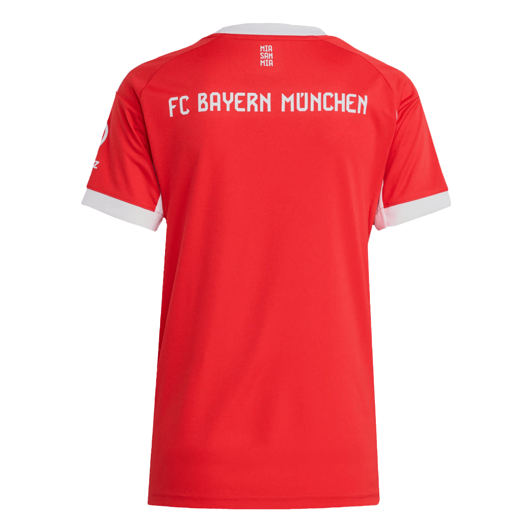 Camiseta de fútbol local del Bayern Múnich 2025/26 para mujer, roja