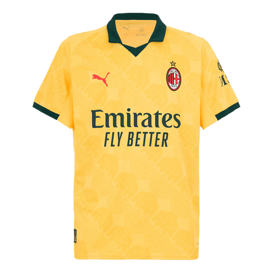 Camiseta de fútbol visitante del AC Milan 2025/26, amarilla, tercera equipación