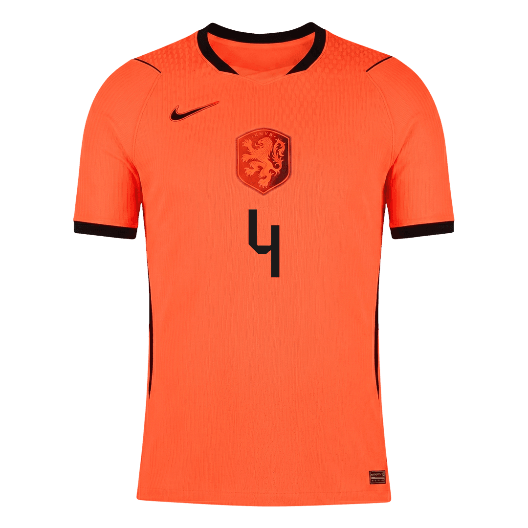 Auténtica camiseta de local de la selección de los Países Bajos, VIRGIL #4, temporada 2026