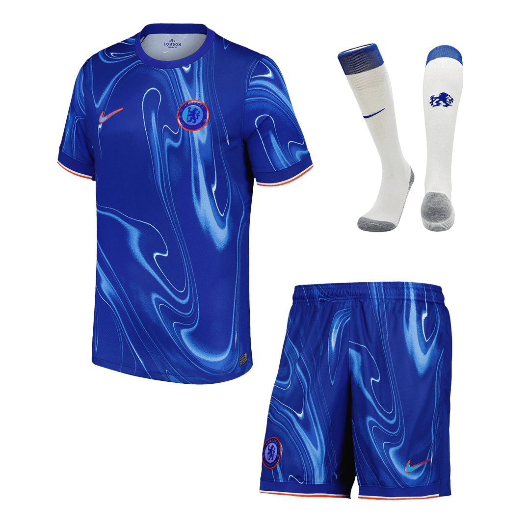 Kit de fútbol local del Chelsea para hombre (camiseta, pantalón corto y calcetines)