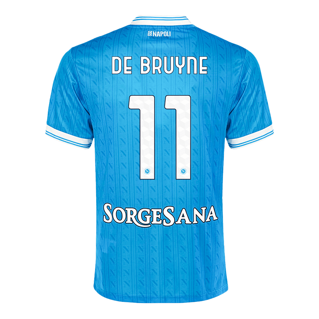 Camiseta de fútbol local del Napoli DE BRUYNE #11 2025/26 Azul