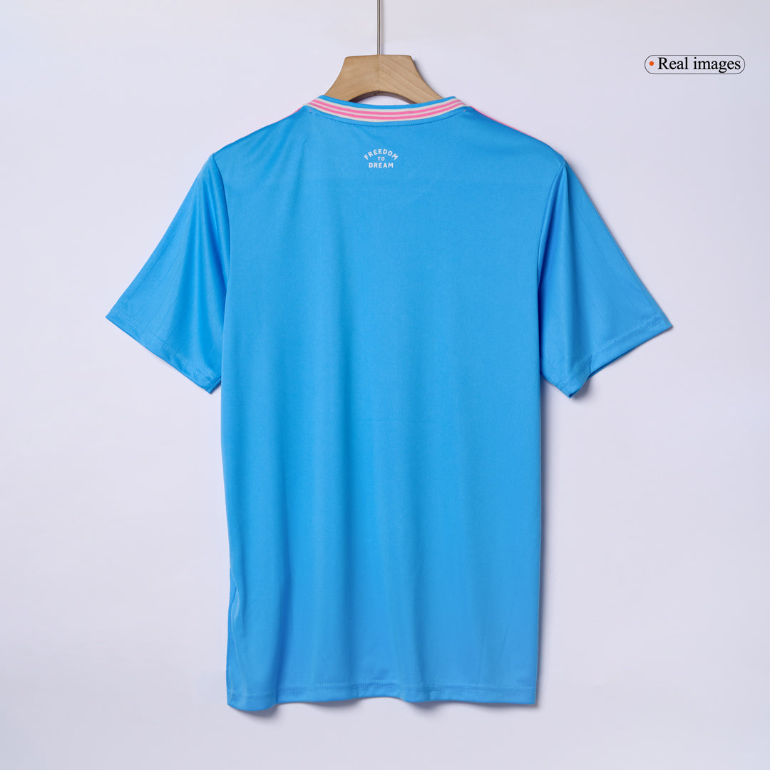 Camiseta de fútbol de visitante DE PAUL #7 Inter Miami 2025 Azul