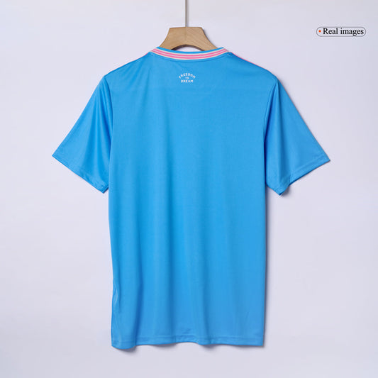 Camiseta de fútbol de visitante DE PAUL #7 Inter Miami 2025 Azul