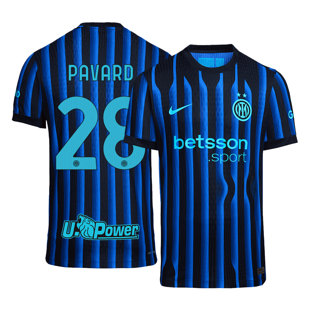 Camiseta de fútbol local auténtica PAVARD #28 del Inter de Milán 2025/26