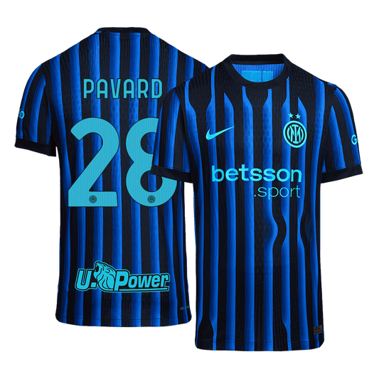 Camiseta de fútbol local auténtica PAVARD #28 del Inter de Milán 2025/26