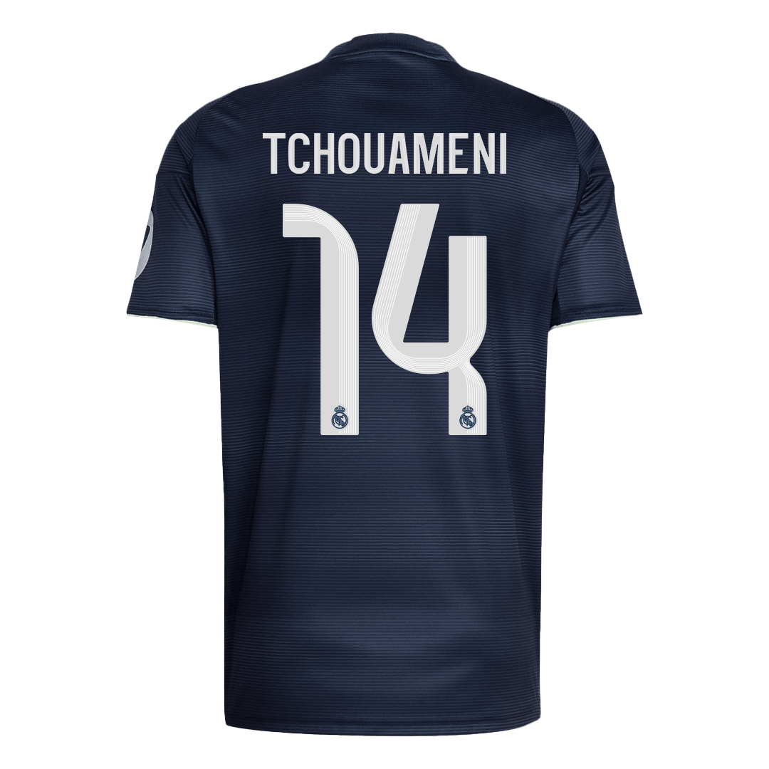 Camiseta de fútbol de segunda equipación Real Madrid TCHOUAMENI #14 2025/26